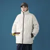 豪華な冬の新しいカジュアルスタンド首輪カップル学生男性の白いアヒルダウンジャケットディストリビューション