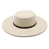 Berets Large Felt Hat Women Men Fedoras Bulk Woman Man Big Fedora Hats Lady Flat Top Formal Cap Female Male Party Caps 2022