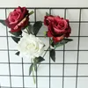Dekorative Blumen, 30 x 8 cm, künstliche Seidenblumen, Rosen-Accessoires für Zuhause, Schlafzimmer, Braut, Hochzeiten und Veranstaltungen, Weihnachtsdekoration, weiß, rosa