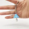 Lindos anillos de llave de champiñones para mujeres RESINA DE CARETIVO 8 Color Keychain