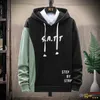 Luxurymen's Hoodies Sweatshirts Fashion Patchwork Sweatshirt Japanse mannelijke streetwear Harajuku Oversized Black Hooded Single Road