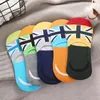 Meias masculinas 5 pares masculinas de algodão verão respirável invisível barco antiderrapante mocassim tornozelo corte baixo meia curta masculina sox para sapato