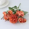 Dekorativa blommor konstgjorda hortensia scrapbooking silke te ros knoppar bukett vas för heminredning bröllop diy jul girland tillbehör