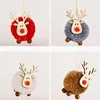 Christmas Decorations 4PCS/lot Tree Ornaments 4 Color Deer Pendants For 2022 Noel Hanging Xmas Kids Crafts Party Supply