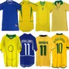 Brasil retro soccer jerseys Ronaldo 57 85 88 91 93 94 98 00 02 04 06 12 Ronaldinho KAKA R. CARLOS camisa de futebol BraziLS RIVALDO classic vintage Jersey