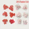 Christmas Decorations 12pcs DIY White Red Star Tree Heart Hanging Ornaments WoodenChristmas For Party