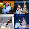 Decorazioni natalizie Nt Gonfiabile Babbo Natale in sella a un orso polare 6Ft Bambola natalizia con testa scuotente Indoor Outdoor Garden Xmas Decorat Dhzol