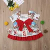 Meisjesjurken kerst prinses peuter jochie babymeisje kerstmis flarled Party Santa Snow Bow Tutu kleding Outfit 1-6y 221101