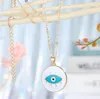 Enamel Evil Eyes Pendant Necklace For Womens Jewelry Big Turkish Eye Chains Choker Necklaces Party Gift