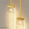 Lâmpadas de parede Carpa nórdica Inscrílica LED para crianças Creative Bedroom Caminhão Corredor Art Deco Night Lights Kids SCONCE