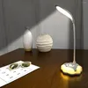 Lâmpadas de mesa Luz recarregável USB Leitura de controle de toque LED com 3 níveis Lâmpada de proteção para os olhos do modo de brilho noturno