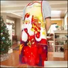 Aventais de Natal Apron Papai Noel Papai Noel Impressão de Cozinha de cozinha à prova de óleo sem mangas Avents adt infantil arte pintando babador bh7645 dhqph