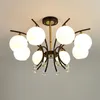 Chandeliers Nordic LED Chandelier Creative Restaurant Glass/Crystal Lighting Vintage Loft Hanging Lamp Kitchen Accessories