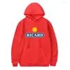 Hoodies النسائية العصرية ريكارد رسالة مطبوعة هوديي الرجال نساء شارع الشارع من النوع الثقيل هاراجوكو الفتيات مضادات الحجم للجنسين ملابس