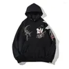 Heren hoodies fleece mannen vrouwen hoodie sukajan borduurwerk winter fluwelen sweatshirt luxe hap met capuchon yokosuka jas 2022 herfstpullovers