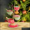 Decorazioni di Natale 2022 Snack di Natale Stand 2 Livelli Resina Cibo Vassoio da portata Porta cupcake Ciotola Decorazione della tavola Ornamenti Cremagliera Dh8Va