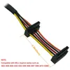 Computer Cables HDD SATA Power Cable Right-Angle 15 Pin X2 To Mini 6 ATX Adapter For 3653 3650 Series Compatible