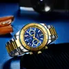 Wristwatches Nibosi Sport Sport Watches Chronograph Diver Watch Watch Wristwatch Big Dial Quartz Clock Luminous Relogio Maschulino 221031
