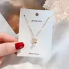 Hangende kettingen yunruo goud verzilverde mat oppervlakte sprookjes ketting titanium stalen sieraden vrouw verjaardag cadeau nooit vervagen