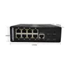 12 Port Gigabit Ring Network Switch 4 Optical and 8 Electric Industrial Management Optical Fiber Transceiver