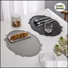 Matten Pads Matten Pads Leder Tischset Esstisch Matte Untersetzer Individuelle Tischdecke Teller Tasse Teller Geschirr Pad Moderne Nordic Kit Dhjjp