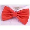 Bow Ties Pink kratą solidne męskie krawat jacquard tkany przyjęcie weselne Bowtie Men Matelfly krawat