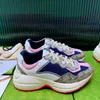 Designer Sneakers Rhyton Skor Löparskor Sneakers Chaussures Sko Mode Sneaker Beige Kvinnor Herr Gör-Gammal Pappa Vintage Med Box