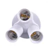 Lamp Holders 3 In 1 E27 Base Socket Splitter Light Bulb Adapter Holder Converter Plastic