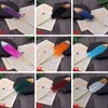 Gradient Color Feather Ballpoint Pen Student Writing Retro Feathers Ballpoints Pen Office Signature Pens School Supplies BH7830 TQQ