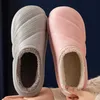 2023 Fashion Slippers Winter Women EVA Waterproof Warm Plush Non-Slip House Cotton Shoes Lady Concise Comfortable Indoor Bedroom Female Flats