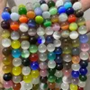 Beads Mixed Colors Cat's Eye Opal Natural Stone 4/6/8/10/12MM Spacer Glass Loose For Jewelry Making DIY Bracelets Findings