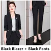 Women's Two Piece Pants High End Blue Suits Women Spring 2022 Fashion Temperament Casusl Slim Blazer And Office Ladies Business Work Wear