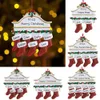 Hars gepersonaliseerde sokken kerstdecoraties familie van 2 3 4 5 6 7 8 kerstboom ornament hangers