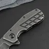 R1103 FLIPPER Fold Knife 8Cr13Mov Stone Wash Tanto Point Blade Steel Handle Ball Bearing Fast Open EDC Pocket Folder Knives