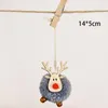 Christmas Decorations 4PCS/lot Tree Ornaments 4 Color Deer Pendants For 2022 Noel Hanging Xmas Kids Crafts Party Supply