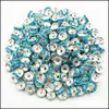 Autres 50pcs 8 mm DIY ALLIAGE ALLIAGE ROND CRISTAL ACRYIQUE Perles en vrac pour le collier Bracelet Métal Charmes Bijoux Drop Livraison 20 Dha4f