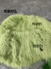 Женские куртки Real Fur 2022 Плетеной градиент расцвета
