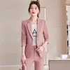 Women's Two Piece Pants High End Blue Suits Women Spring 2022 Fashion Temperament Casusl Slim Blazer And Office Ladies Business Work Wear