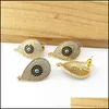 Stud Waterdrop Eye Coldings Post With Loop wieszak CZ mikro utwardzony dla DIY Women Biżuteria Kolczyka ER1038 DROP PRODICE 202 DHXZU