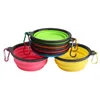 350ML Large Collapsible Dog Cat Folding Silicone Bowl Portable Puppy Food Container Outdoor Feeder Dish Bowl Dog accessorie DH98