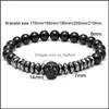 Bärda hematitpärlor armband SKL Bangles Titanium Steel Bangle Men smycken Armband Jul Drop Delivery 2022 Dheoi