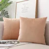 Pillow Case Blue Solid Velvet Sofa Cushion Cover 30x50/40x40/45x45/50x50cm Super Soft Throw Decorative 2pcs