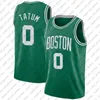 Jayson 0 Tatum Jersey Jaylen Marcus Brown Smarta tröjor Basket Retro Mesh Larry 33 Bird Uniform 2022 s Celtices