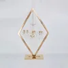 decoration Diamond metal candelabra with acrylic chandelier For event wedding table centerpiece shower quince sangeet party decoration candle holder imake510