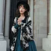 Casual jurken Qweek Navy Sailor Colalr Floral Embroidery 2022 Spring Elegant geplooide jurk Mori Girl Japanse Lolita herfstvrouwen