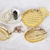 Jewelry Pouches Golden Tree Leaf Ceramic Storage Tray Simple Earrings Necklace Bracelet Ring Organizer Gift Women