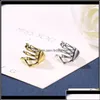 Ear Cuff Jewelry Drop Delivery 2021 Fashion Punk Style Skl Hand Spine Cuffs Gold Clip For Women No Piercing Earrings Ottrb