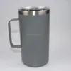 Canecas canecas caneca de café com alça de 24 oz de aço inoxidável isolada Viagem dupla de parede dupla a vácuo da tampa da xícara