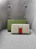 Luksusowa marka List Unisex Portfel Słynny projektant Stripe Burekling Folding Woman Monety torebki unisex zamek błyskawiczne długie worki