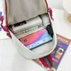 DHL30PCS School Bags Student Oxford Pouch Double Pouch Three Layer Backpack Back Bag